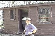 Steph outside Dissapointment Spur hut.